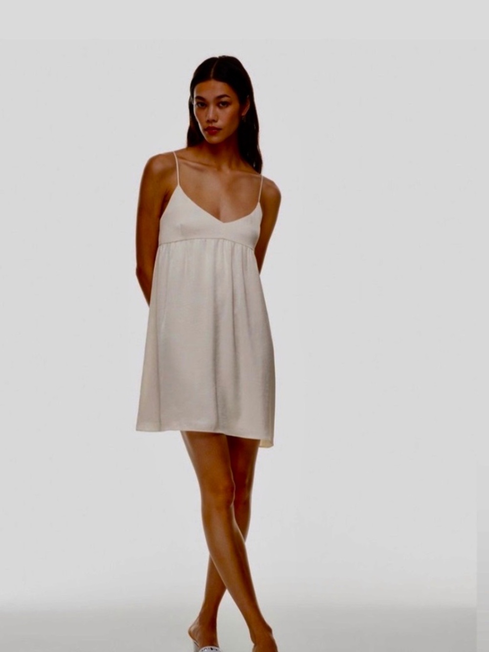 Aritzia mini satin dress babydoll